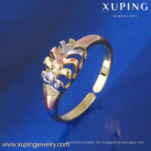 11362 China Großhandel Xuping Modeschmuck Multicolor Gold Ring Designs Elegante klassische aushöhlen Ring